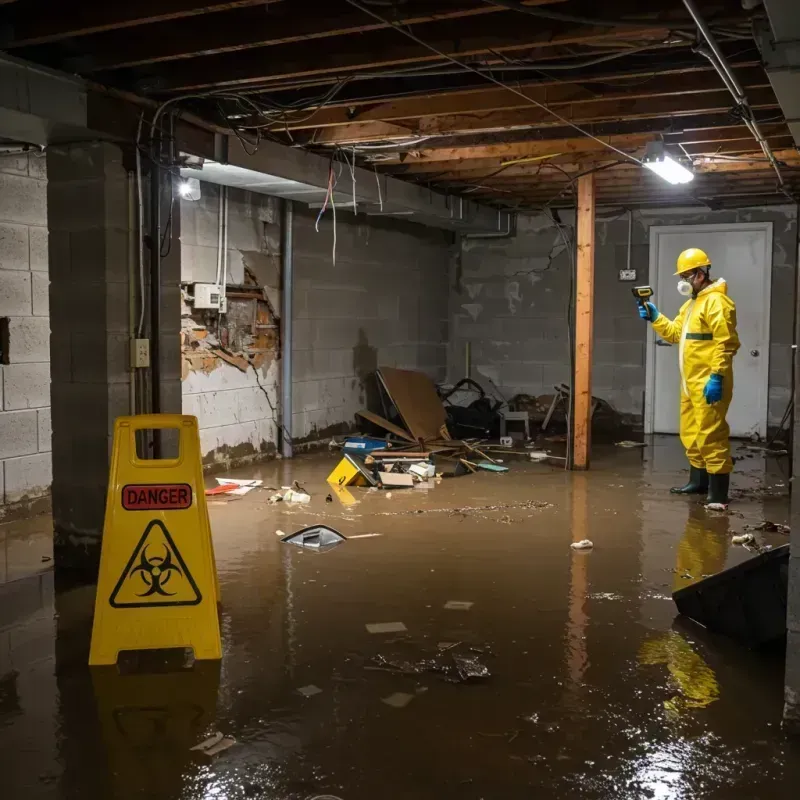 Flooded Basement Electrical Hazard in Vineland, MN Property