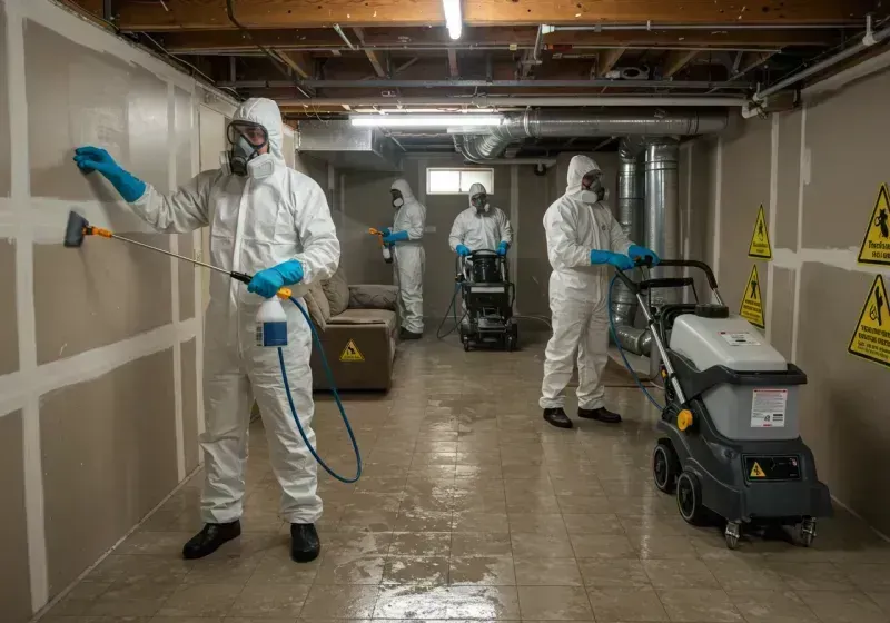 Basement Moisture Removal and Structural Drying process in Vineland, MN